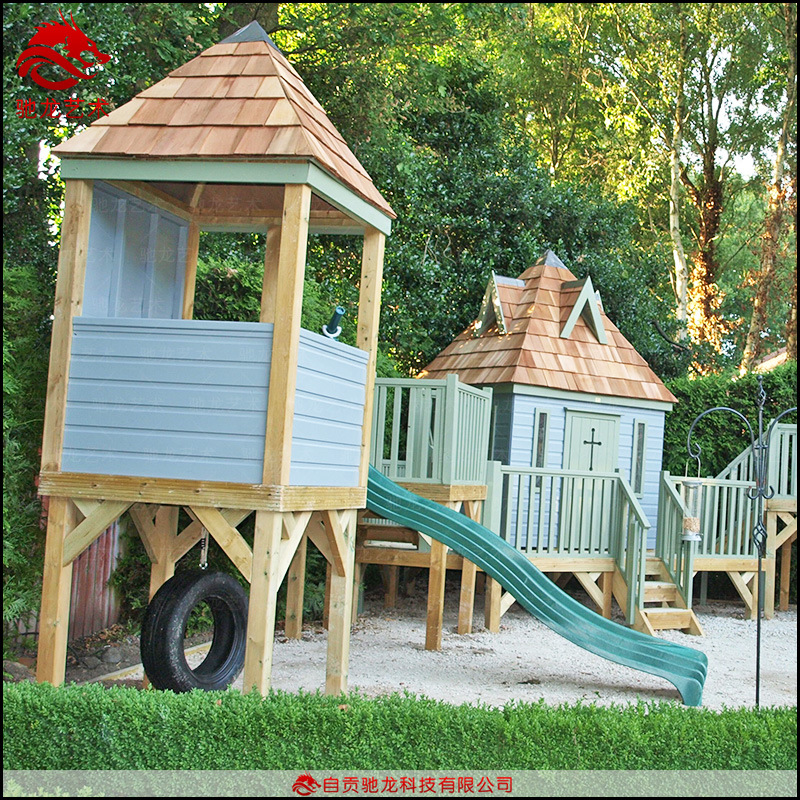 公园造型木屋定制无动力乐园游乐设备儿童原木游艺木装置工艺品