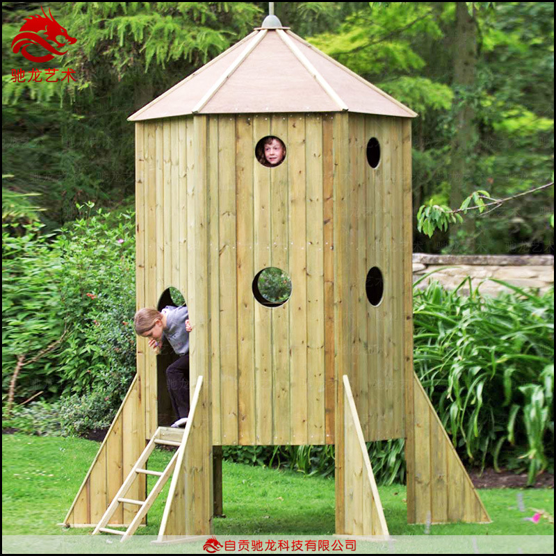 公园造型木屋定制无动力乐园游乐设备儿童原木游艺木装置工艺品