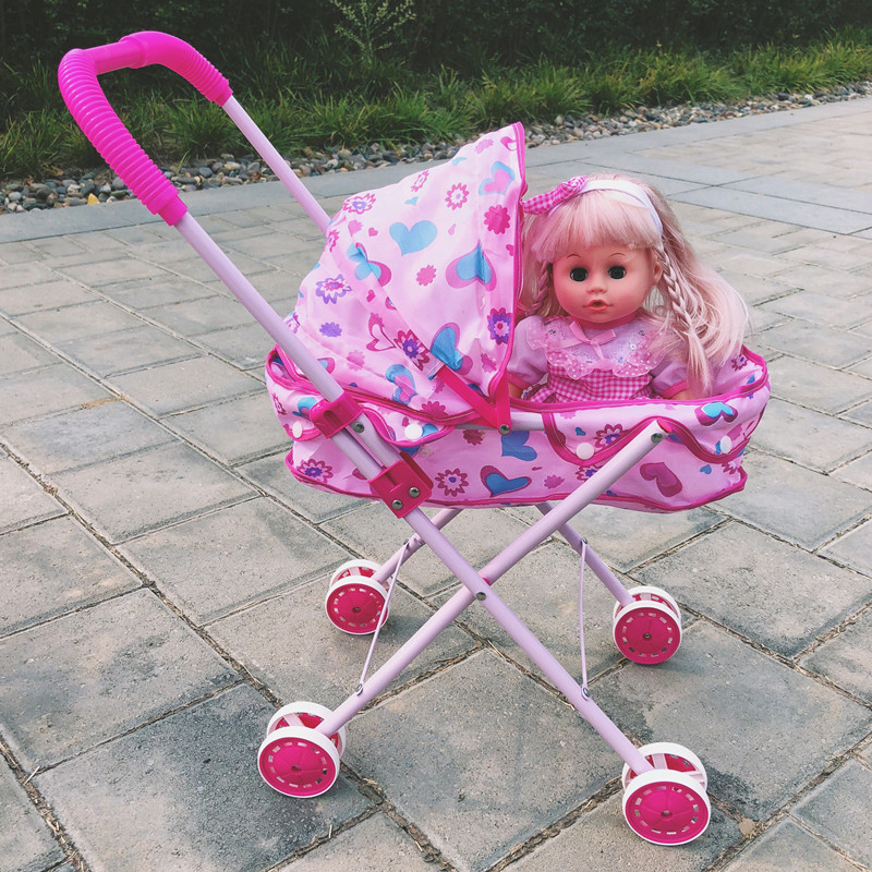 儿童玩具推车女h孩过家家带娃娃小推车女童婴儿宝宝超市仿真手推