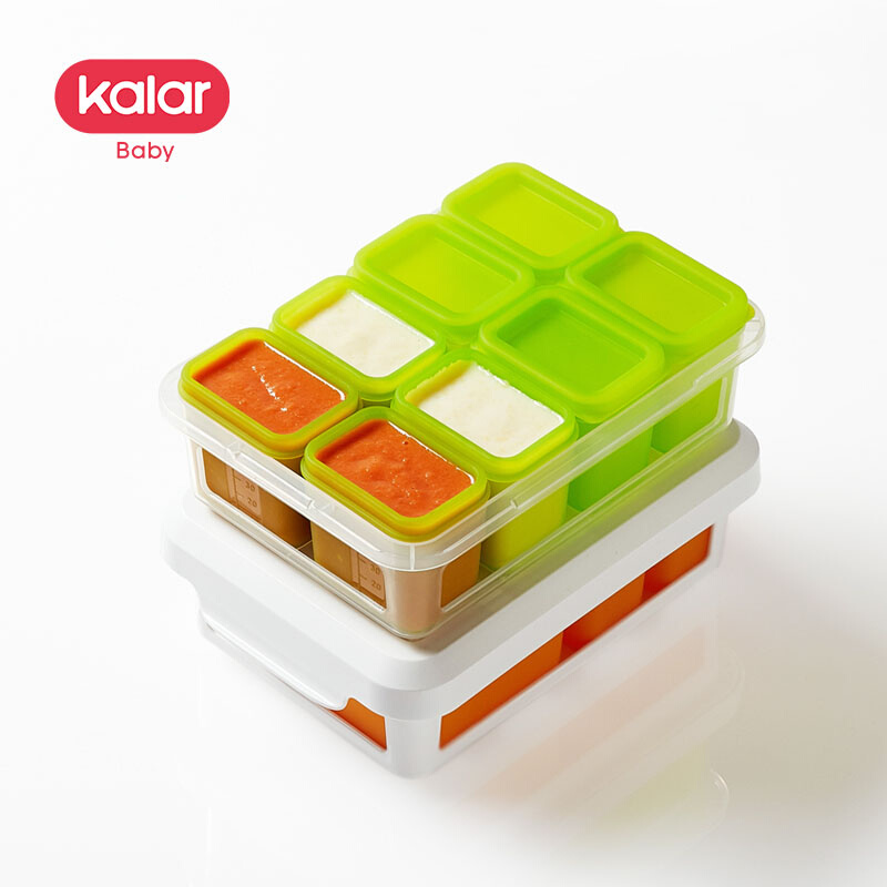 新品kalar创意铂金硅胶辅食盒储存盒婴儿辅食冷冻盒保鲜便携密封