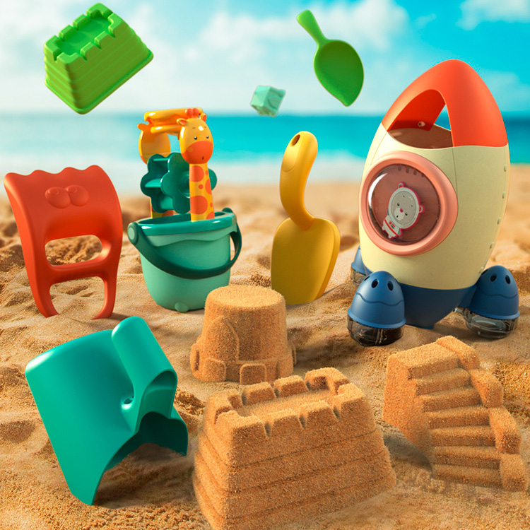 儿童沙滩玩具车套装宝宝挖沙工具大号铲子和桶洗澡戏水男孩女孩