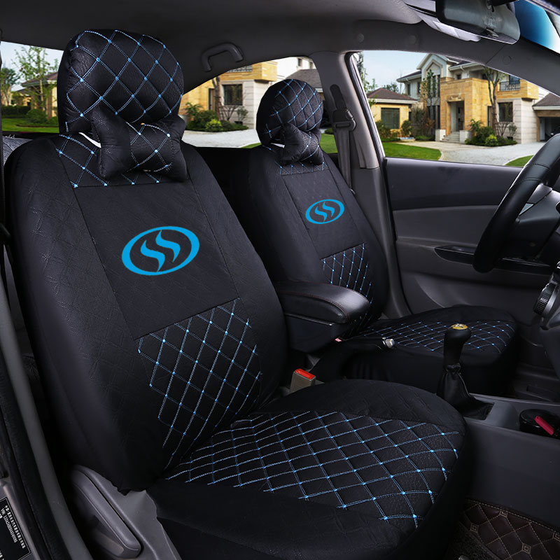 易咖X5S X6 M30 E8 E9电动汽车四季通用全包专用座椅布艺坐垫座套