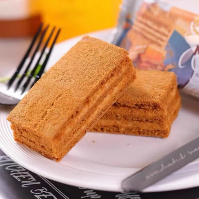提拉米苏蛋糕俄罗斯进口俄小淼独立包装奶油糕点儿童零食营养早餐