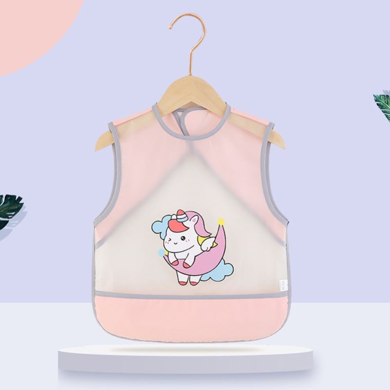 宝宝罩衣吃饭围兜夏季透明儿童围裙小孩反穿衣防水防脏婴幼儿饭兜