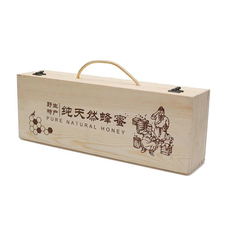 速发蜂蜜包装盒礼盒原生态蜂巢蜜礼品盒通用盒子高档小木盒子支持