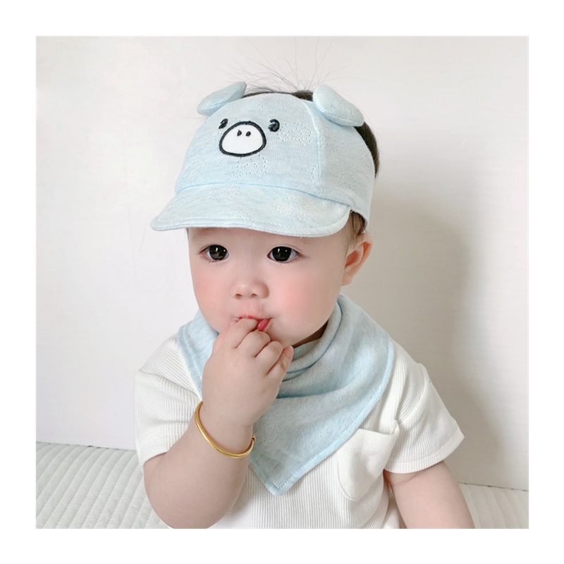 极速婴儿帽子夏季薄款宝宝囟门帽0-3-6-9个月男女婴幼儿护卤门睡