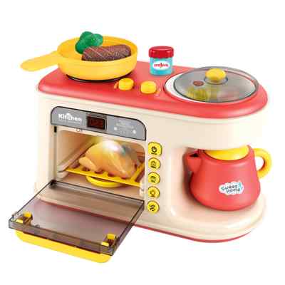儿童过家家厨房玩具仿真厨具微波炉早餐机做饭煮饭男女孩生日礼物