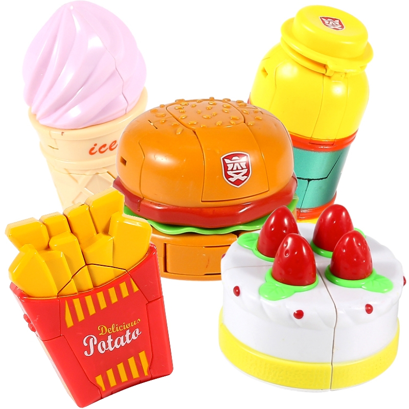 变形汉堡薯条机器人机战奇兵金刚机甲包邮儿童男孩礼物益智玩具