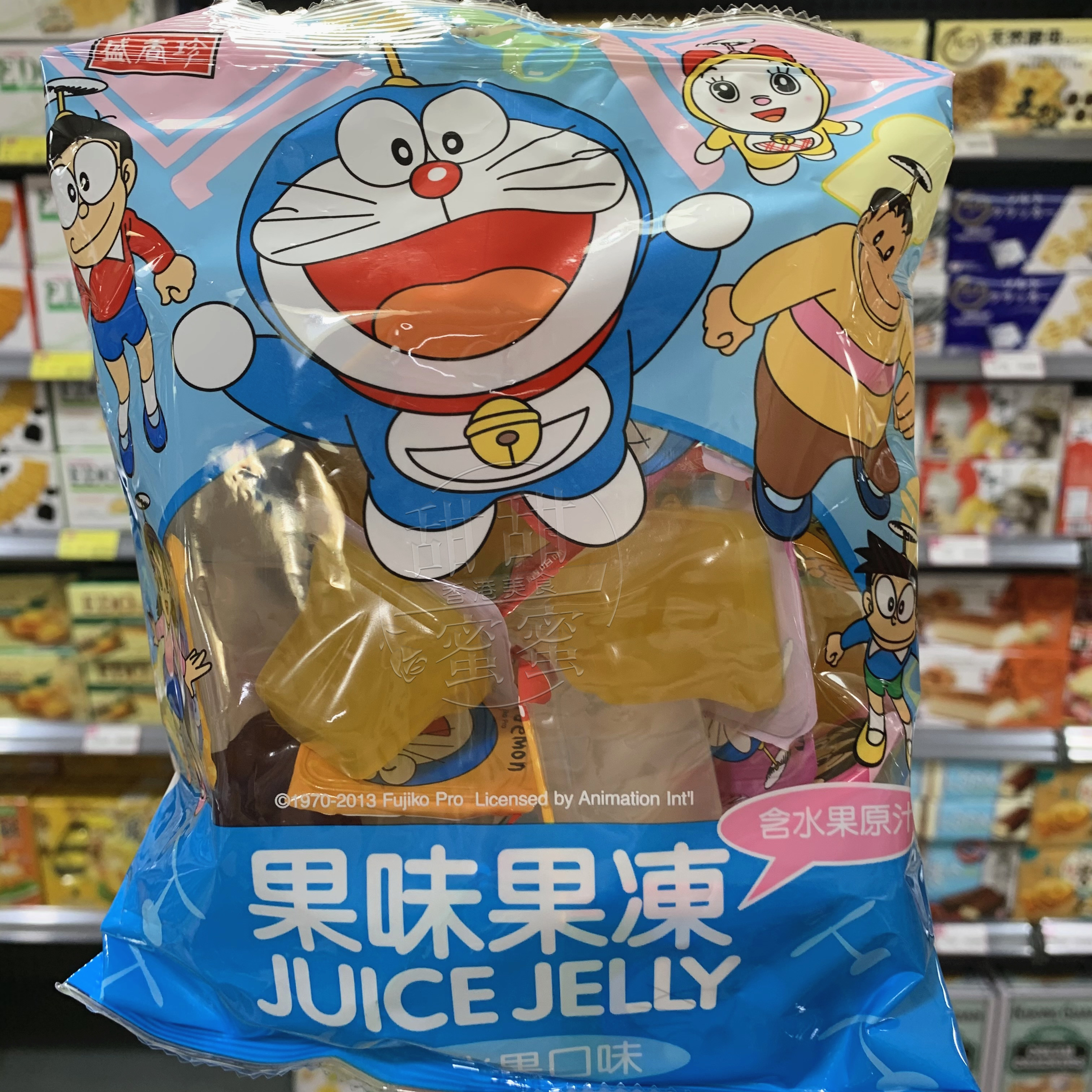 香港代购 盛香珍哆啦A梦混合果汁味果冻420g 儿童休闲零食布丁