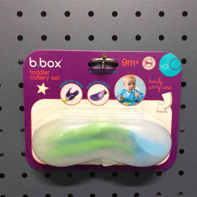 澳洲bbox宝宝训练三角勺婴儿便携弯头辅食叉勺套装b.box儿童餐具