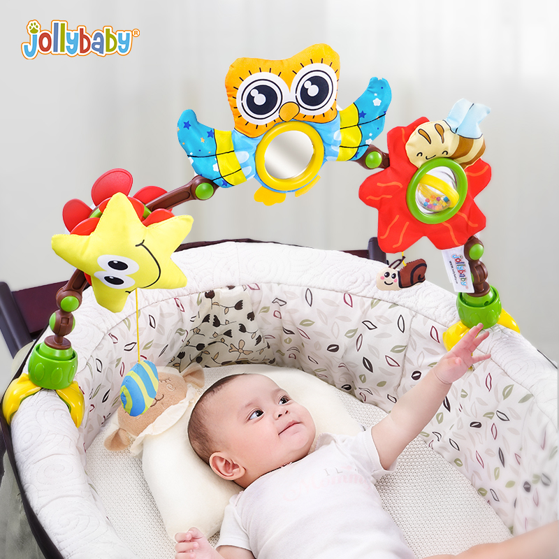 Jollybaby 拱门车夹婴儿床夹音乐床铃宝宝手推车挂件益智安抚玩具