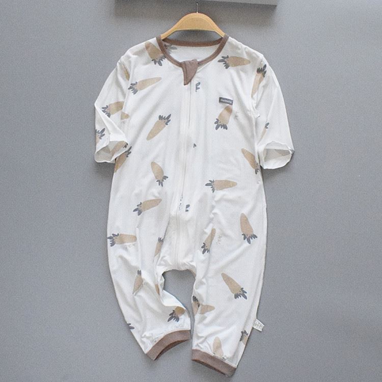 木木乐婴儿睡袋夏超薄款宝宝莫代尔分腿防踢被儿童连体睡衣空调服