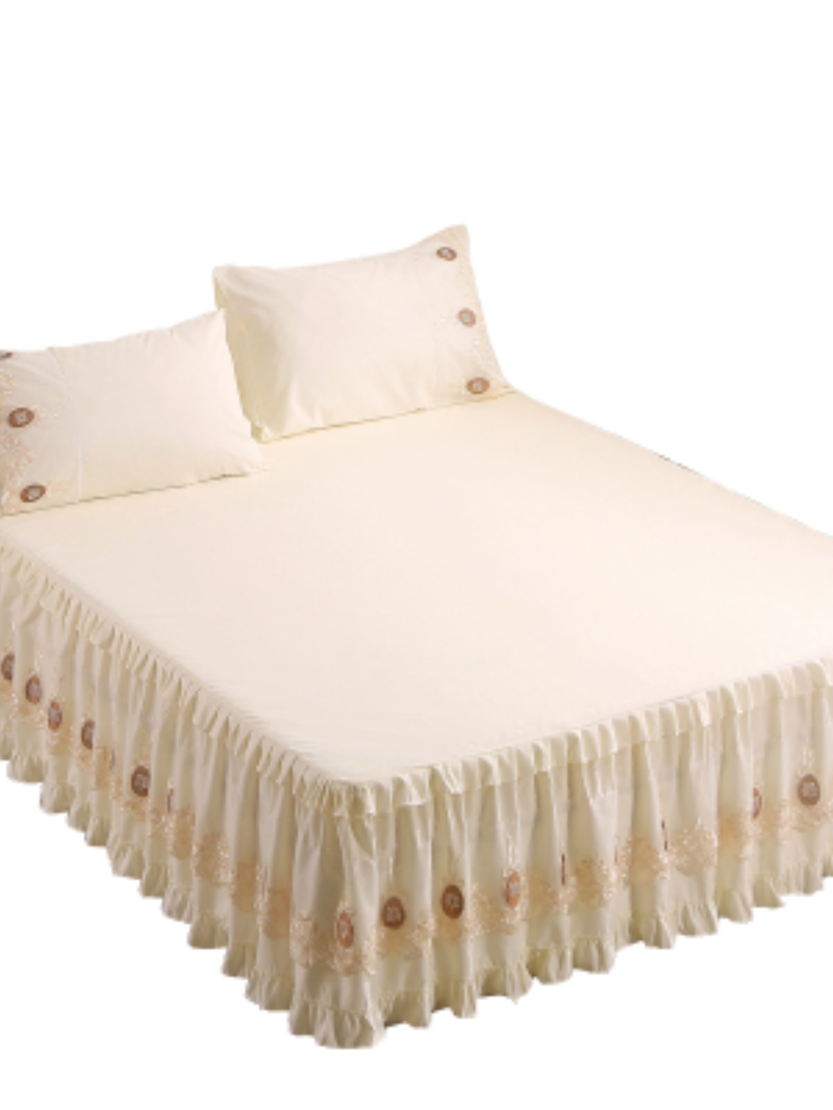 床罩床头床裙套防尘罩保护套新款1.5儿童单件欧式夏季花边清新床
