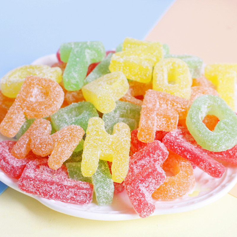 缤纷爱心果味软糖散装混合口味粘牙糖80回忆童年糖果零食200克1斤