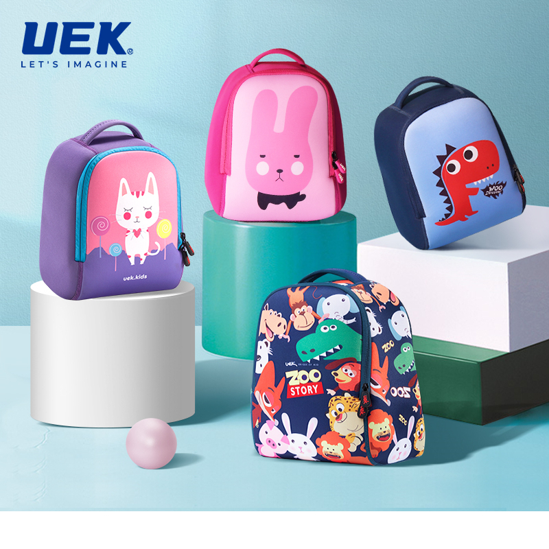 uek幼儿园书包男童女孩1-3-6岁卡通可爱宝宝轻便出游儿童双肩背包