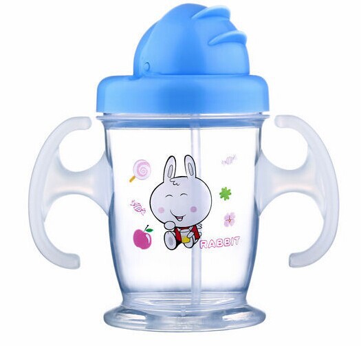 儿童水杯家用男宝宝防摔吸管喝水学饮杯子带手柄婴儿PP保温杯水壶