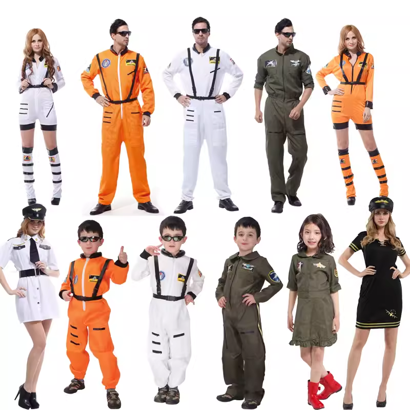 玩乐会万圣节服装cosplay表演演出儿童成人宇航员飞行员制服服装