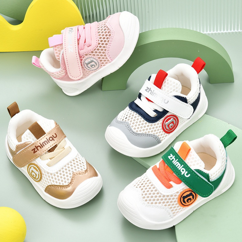 福美儿新款夏季凉鞋0-3岁男宝女宝儿童鞋软底防滑防踢婴幼儿网鞋