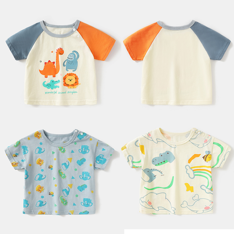 婴儿短袖T恤洋气韩版休闲夏装男童1-3岁1幼儿女宝宝儿童小童上衣