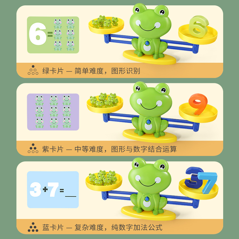 儿童青蛙天平秤玩具益智数字学习思维训练亲子互动小男女孩3到6岁