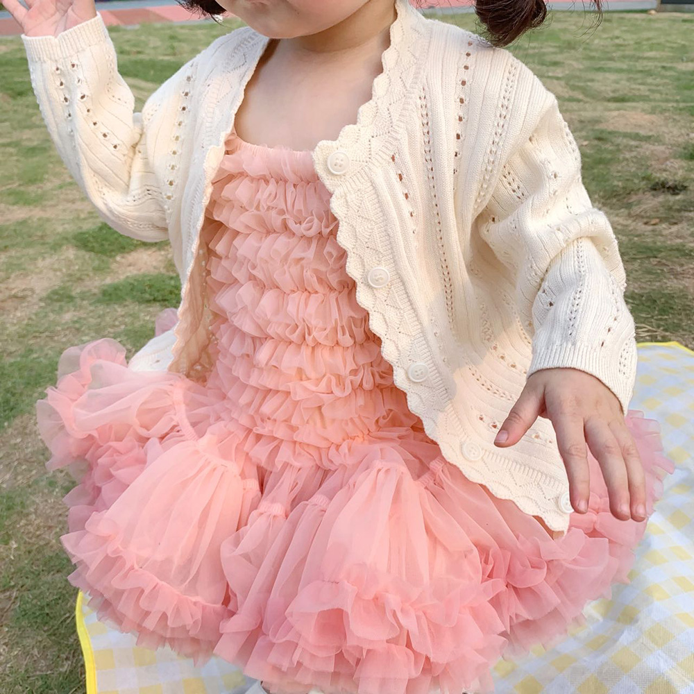 韩版婴儿针织开衫防晒外套甜美春秋纯棉女童小外套宝宝毛衣空调衫