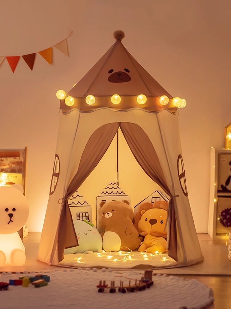 小酒窝儿童帐篷室内宝宝游戏屋家用男孩女孩公主城堡玩具屋小房子