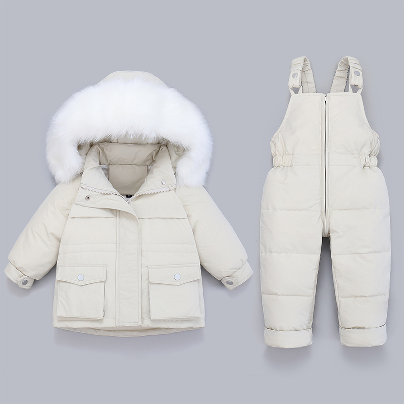 儿童羽绒服套装女童婴儿宝宝洋气加厚小童1-3岁幼儿冬装外套反季
