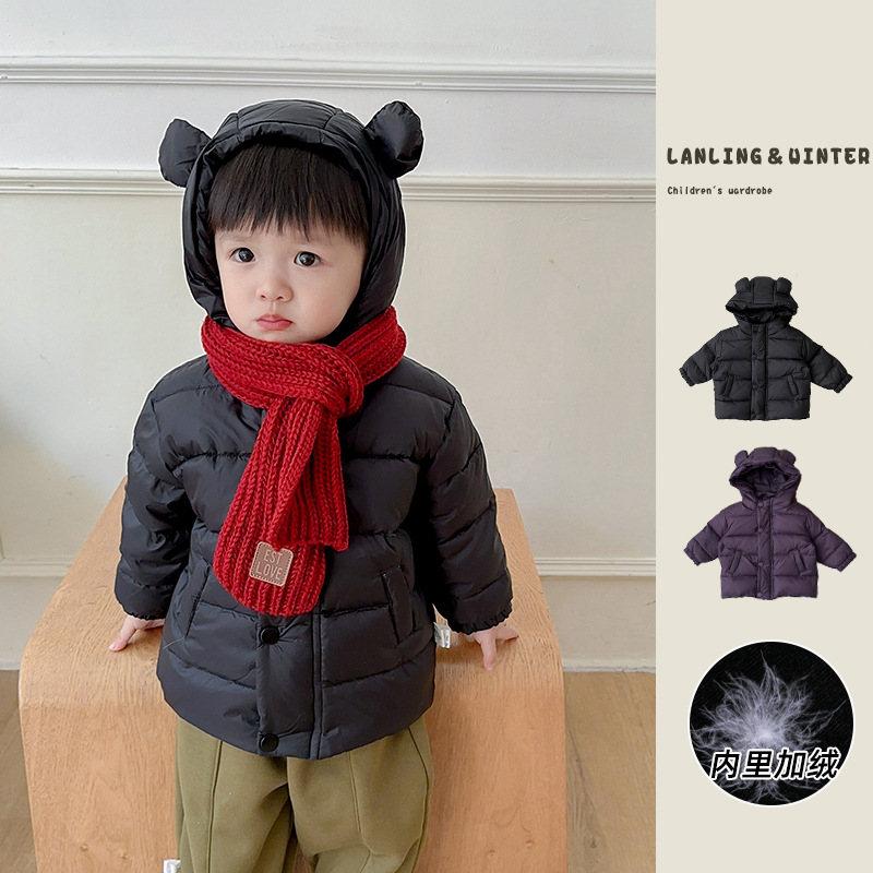 韩版婴儿冬季羽绒女童白鸭绒轻薄保暖洋气休闲儿童防寒棉服外套