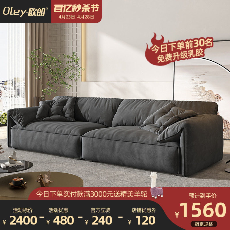大象耳朵沙发意式极简baxter布艺沙发客厅小户型网红科技布沙发