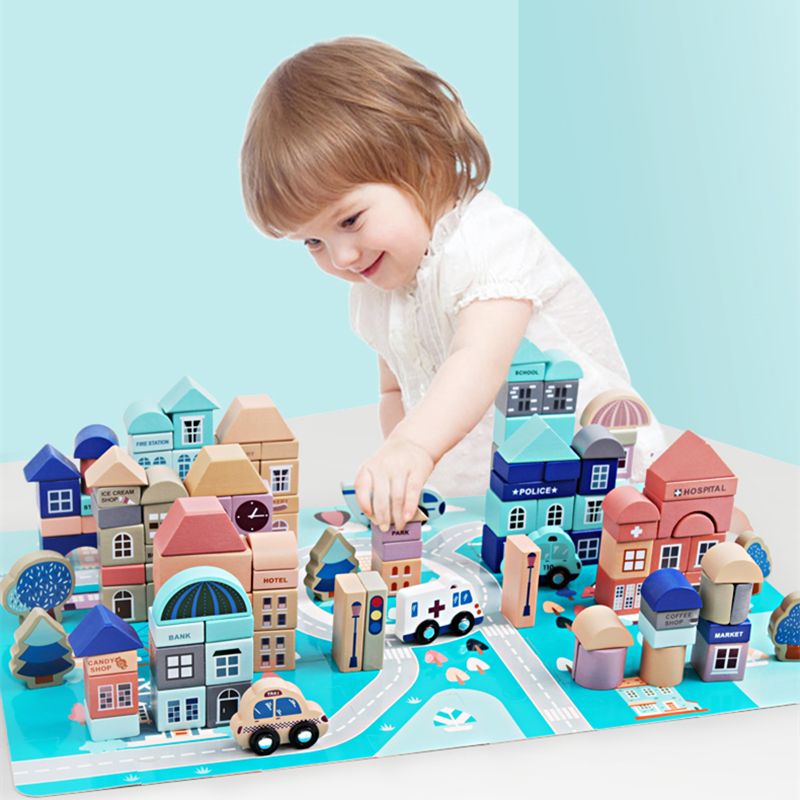 新款儿童积木玩具1-2周岁婴儿宝宝木制拼装益智玩具3-6岁男女孩礼