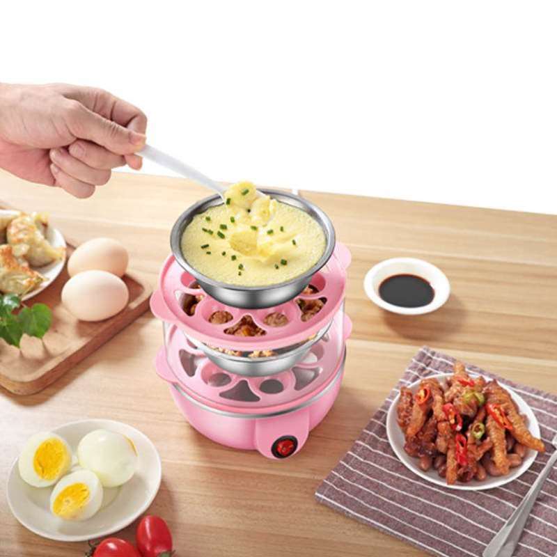 宝宝早餐机家用蒸蛋器多功能煮蛋器自动断电迷你蒸鸡蛋羹热奶机