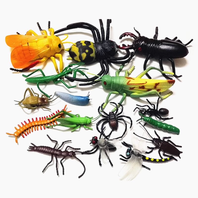 仿真小号昆虫假蜘蛛蜜蜂蝎子蜻蜓蟑螂蚂蚁模型玩具儿童科教认知