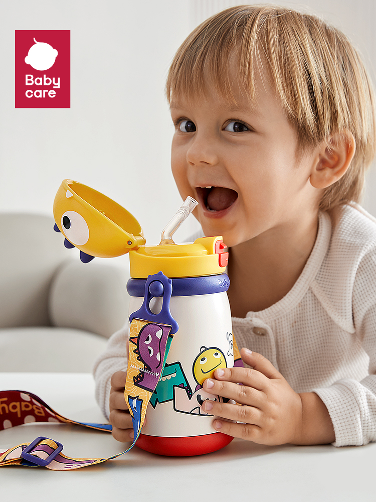 babycare超萌恐龙儿童保温杯婴儿宝宝水杯吸管杯学饮杯外出水壶