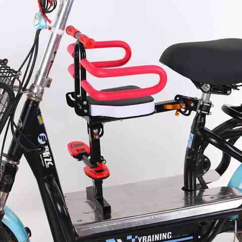 网红电瓶车前置儿童安全座椅小孩快拆踏板车折叠座电动自行车宝宝