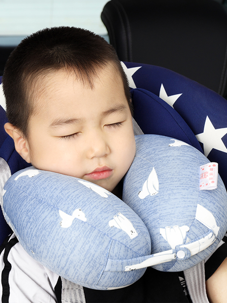 新品u型枕护颈枕儿童汽车安全座椅护头枕旅行睡觉婴儿推车可水洗