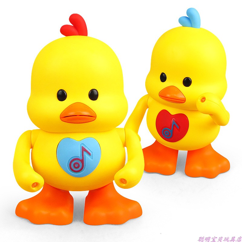 抖音小黄鸭电动唱歌跳舞婴儿有声会动鸭子0宝宝1-3岁男孩儿童玩具