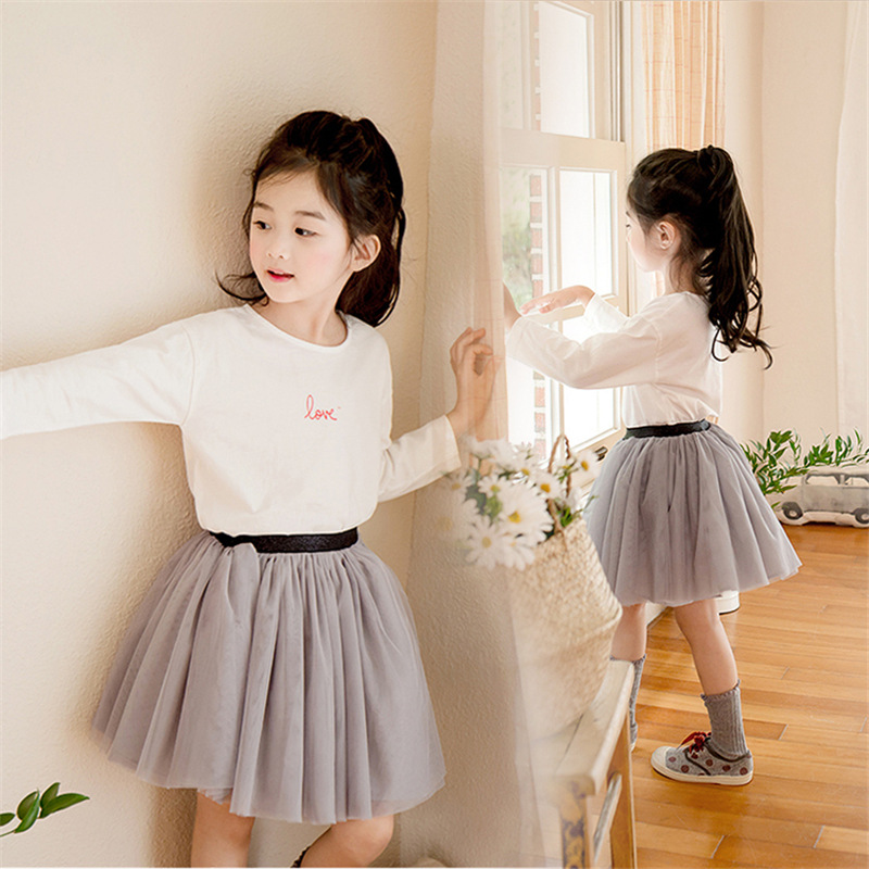 女童裙子秋装2022新款韩版儿童童装时髦网红超洋气中大童半身纱裙