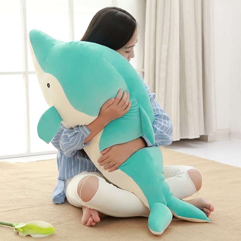 柔软海豚毛绒抱枕公仔玩具女孩大号睡觉布娃娃儿童玩偶生日礼物