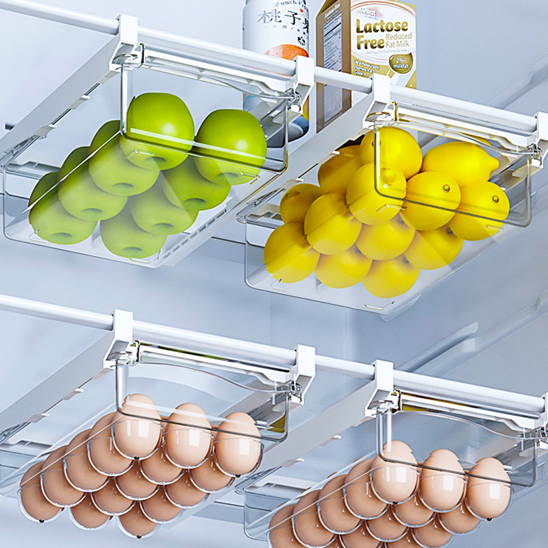 悬挂抽屉式冰箱鸡蛋收纳盒整理神器水果保鲜厨房食品级专用储物盒