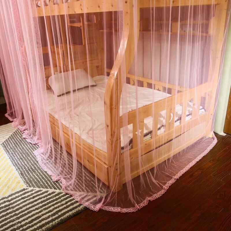 推荐儿童双层上下床蚊帐1.5m子母床家用高低铺梯/柜形u型导轨1.2