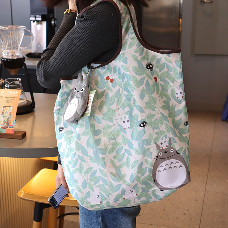 日单外贸出口玩偶公仔折叠收纳单肩包大容量旅行便携环保袋购物袋