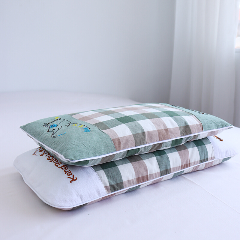 儿童枕头纯棉枕套枕芯全荞麦壳幼儿园专用0-3-14岁婴儿小学生通用