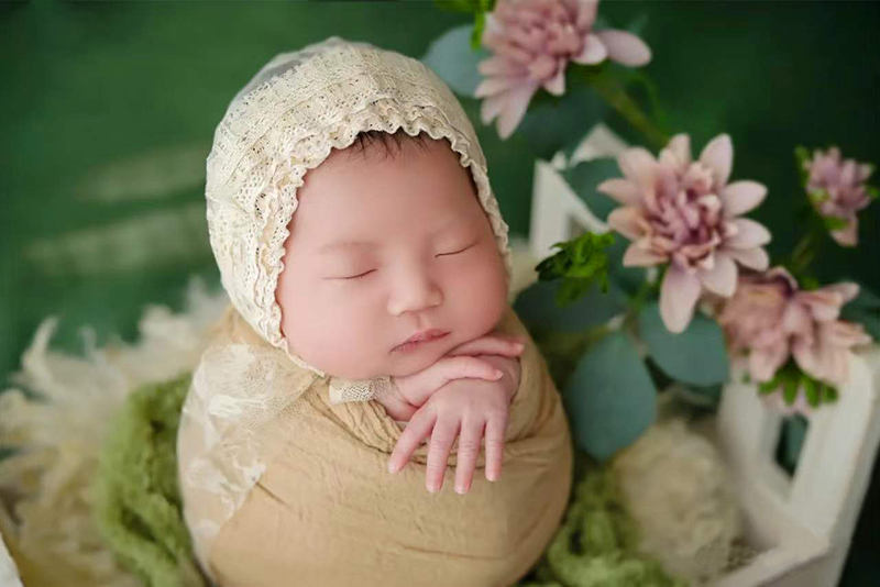 可若花束仿真花类装饰摆设小飞新生儿摄影道具婴儿宝宝影楼拍照