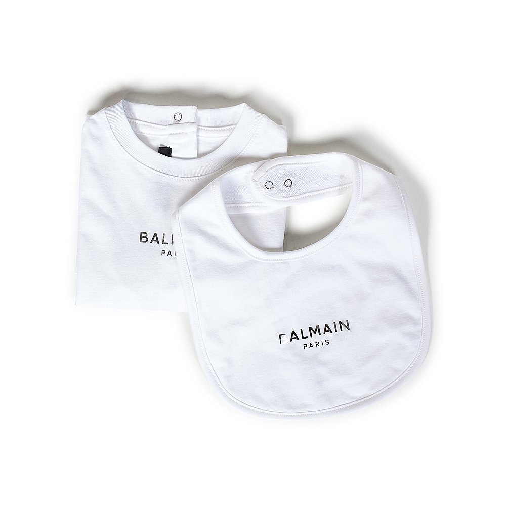 香港直邮Balmain 巴尔曼 婴儿 徽标连衣裤和围兜套装童装 BUB52AZ