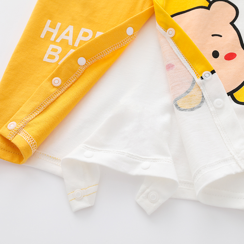 新生婴儿儿连体衣夏季薄款短袖纯棉超萌宝宝哈衣幼儿外出爬服夏装