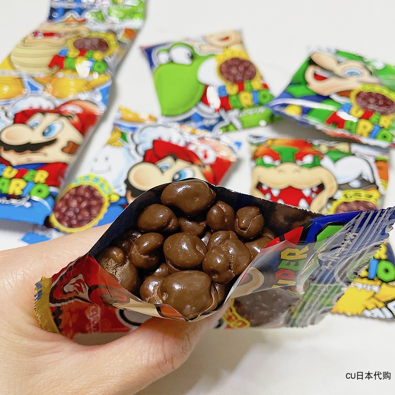 日本Furuta马里奥朱古力栗米夹心巧克力豆零食 迷你麦丽素5连包