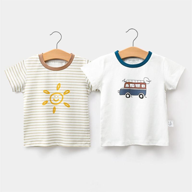 婴儿衣服纯棉夏季儿童休闲短袖T恤男童女宝宝上衣夏装全棉