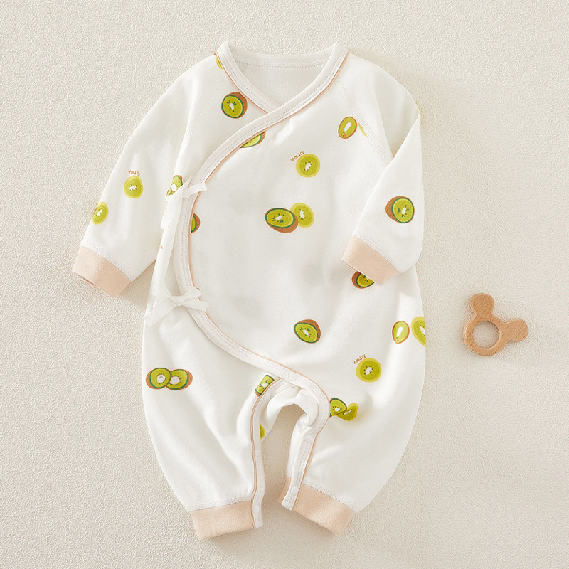 秋季刚出生婴儿衣服A类无骨和尚服0-3个月宝宝连体衣保暖