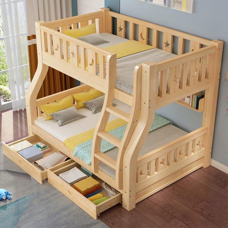 定制实木上下床双层床两层高低床双人床上下铺木床儿童床子母床组