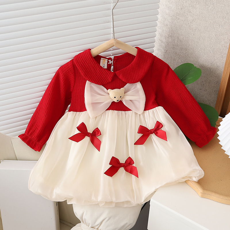 一周岁多女宝宝秋装连衣裙0-1-2岁礼服女童装公主裙6个月婴儿衣服